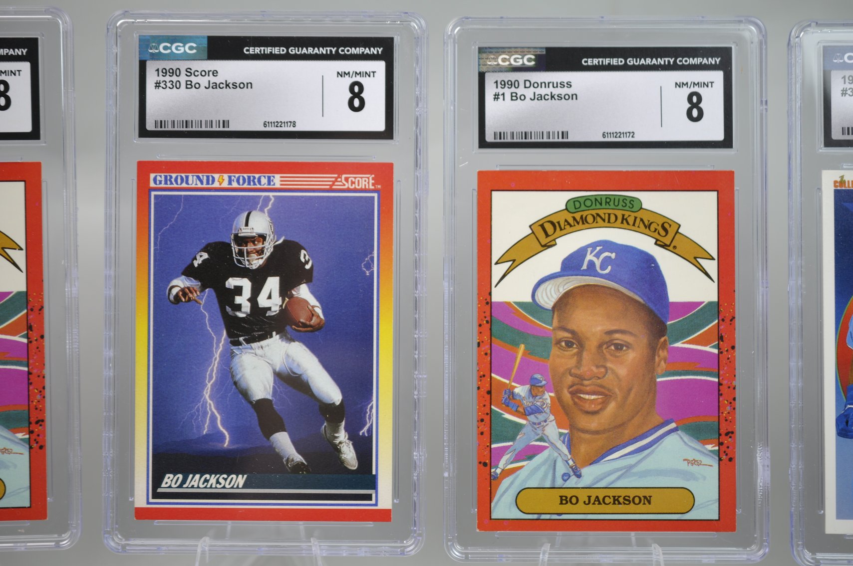 Bo Jackson Graded Cards Collection