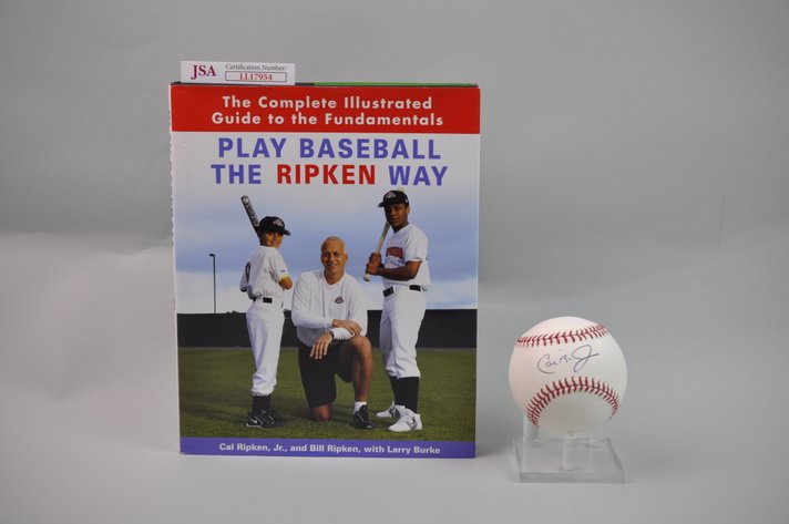 HOF Cal Ripken Jr. Signed Ball & Book
