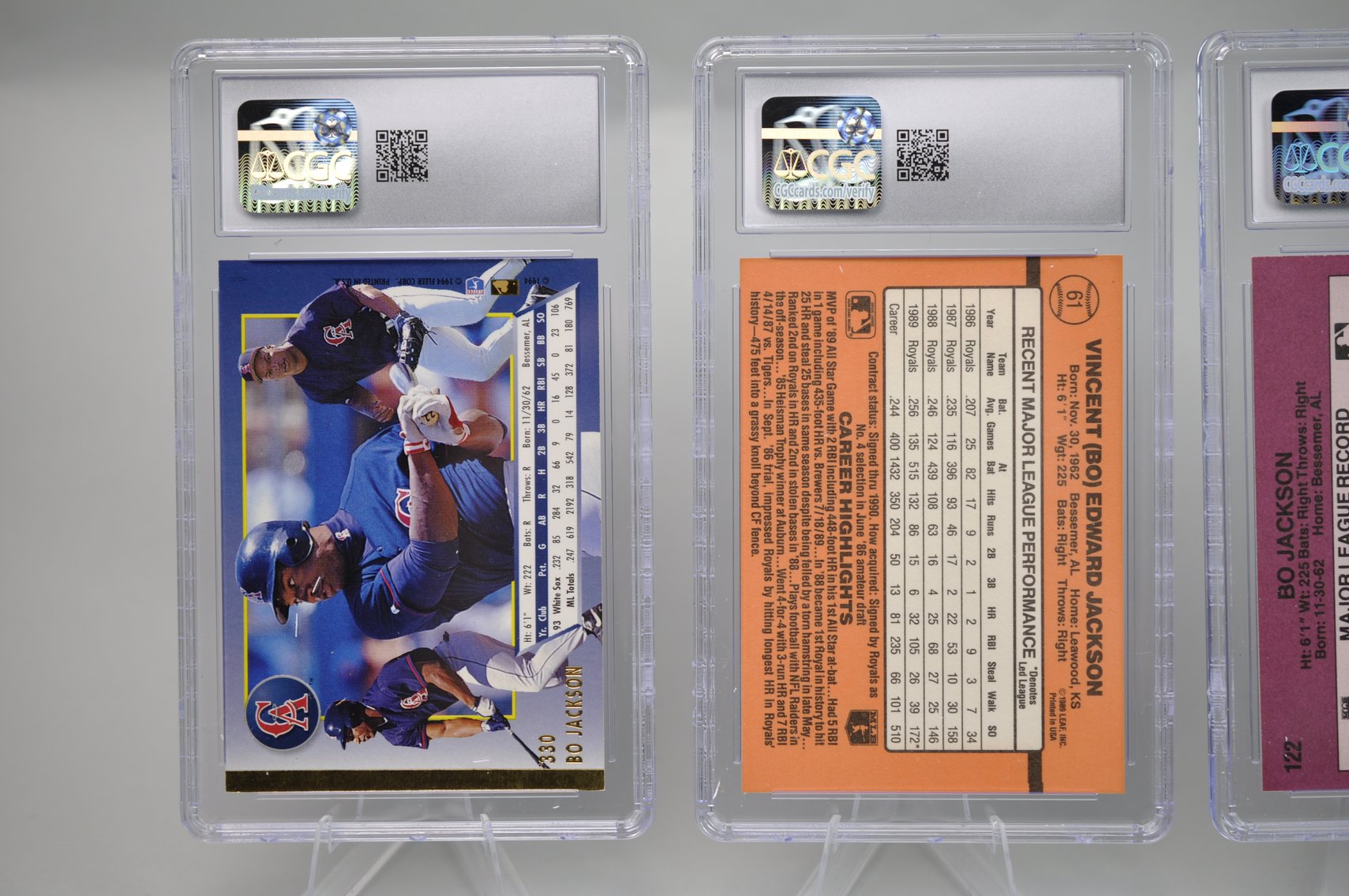 1988-94 Bo Jackson Graded Cards Collection
