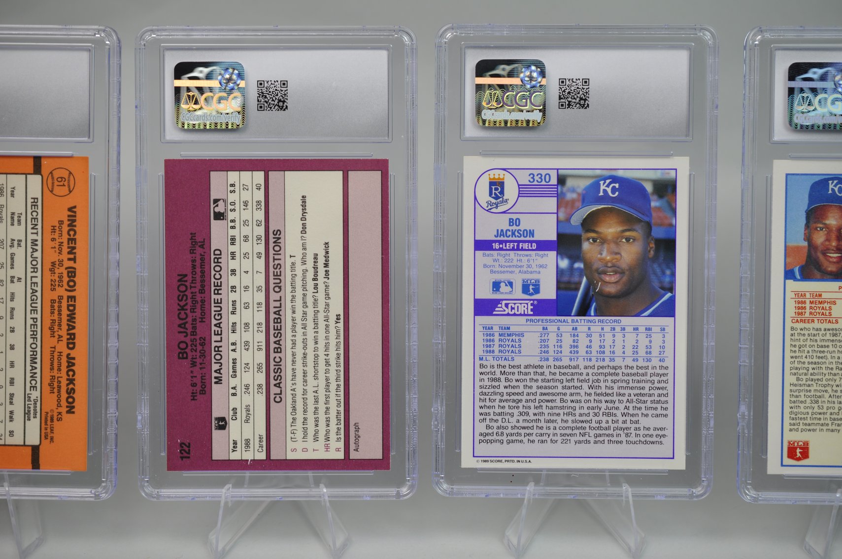1988-94 Bo Jackson Graded Cards Collection