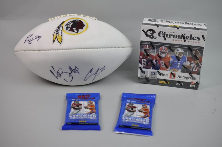 Signed Redskins Football, Panini Sealed Card Packs