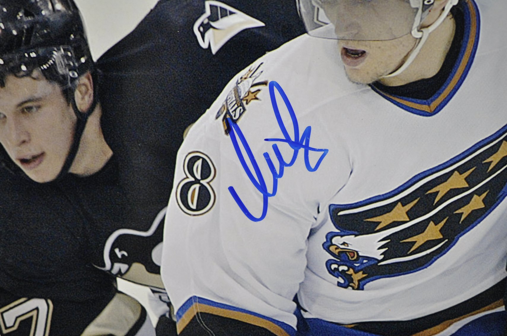 Photos and Jersey Signed- Hulls, Crosby, & Ovechkin