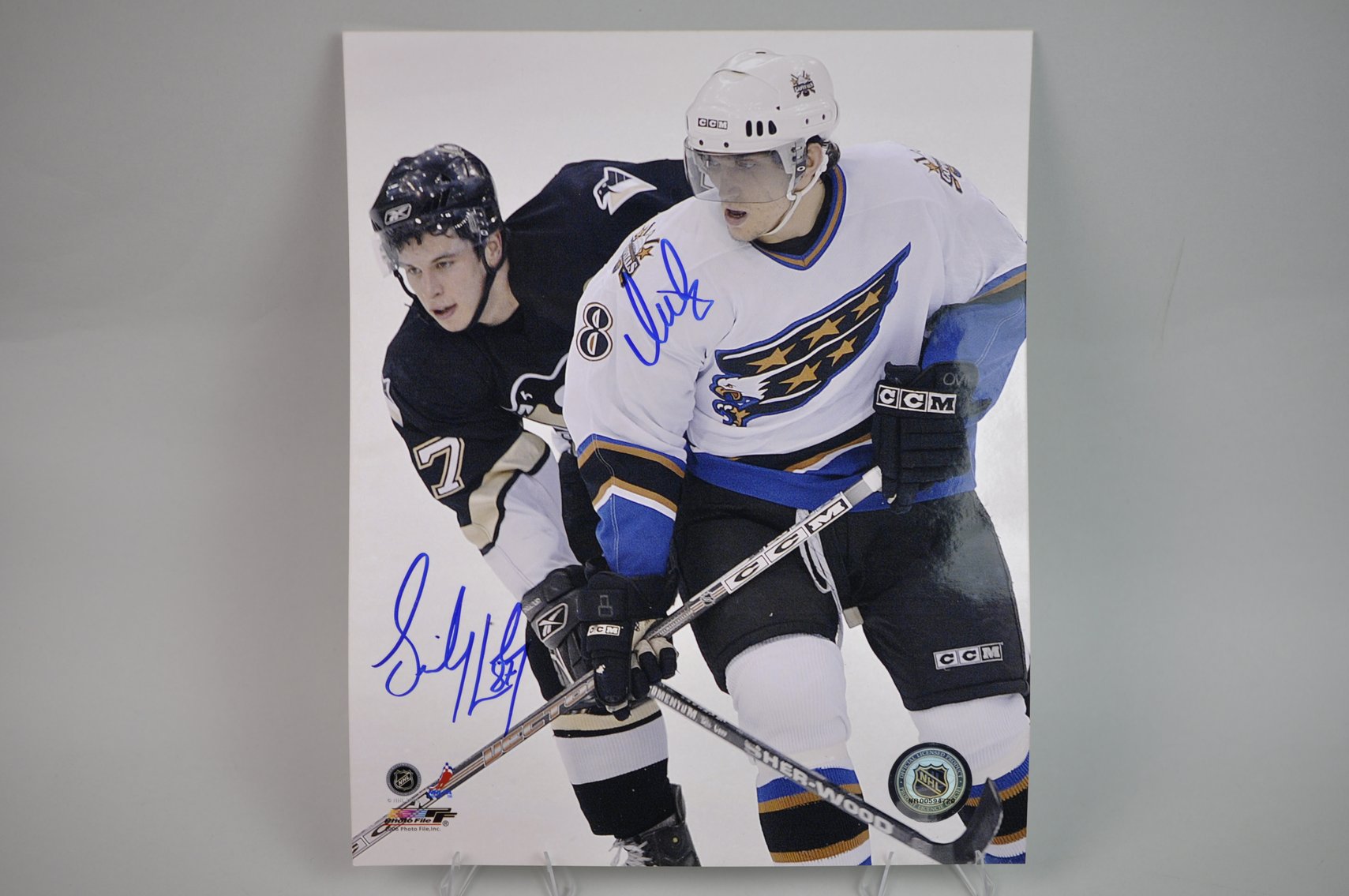 Photos and Jersey Signed- Hulls, Crosby, & Ovechkin