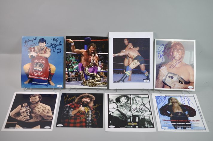 Famous Wrestler Photos with Signatures