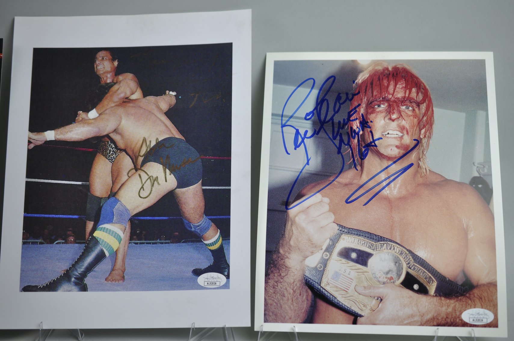 Famous Wrestler Photos with Signatures