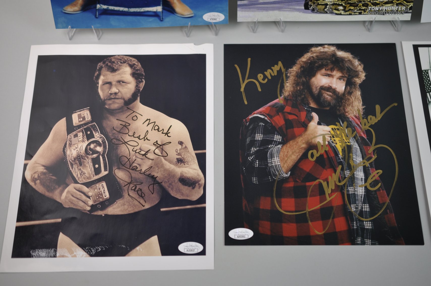 Famous Wrestler Photos with Signatures