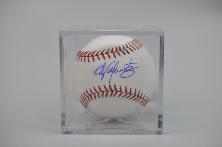 Edgar Martinez Baseball in Blue Ink