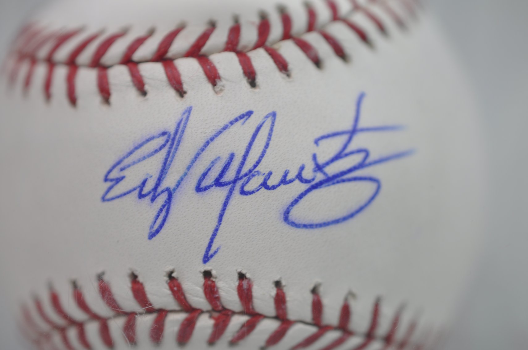 Edgar Martinez Baseball in Blue Ink
