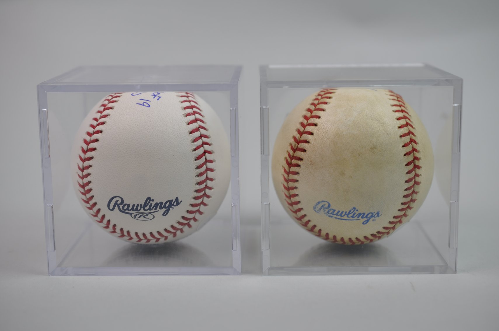 Baseballs Inscribed- Mike Mussina & Bernie Williams