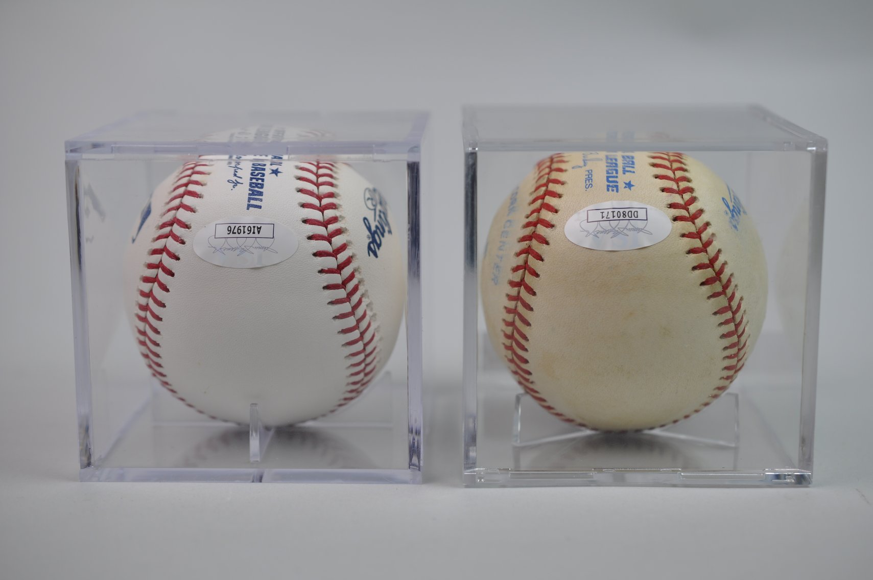 Baseballs Inscribed- Mike Mussina & Bernie Williams