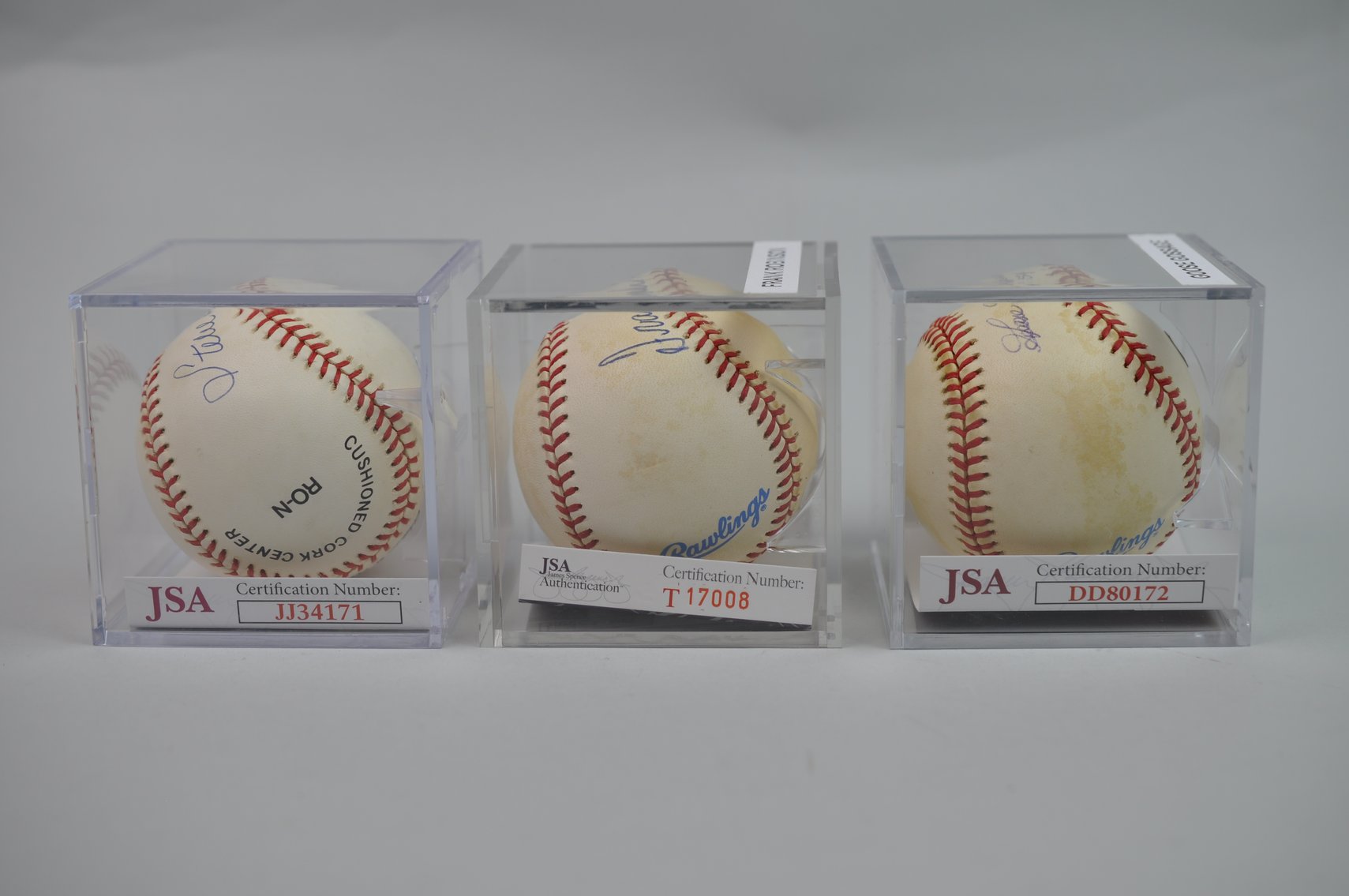 Baseballs Signed by Famous Players of the 70's