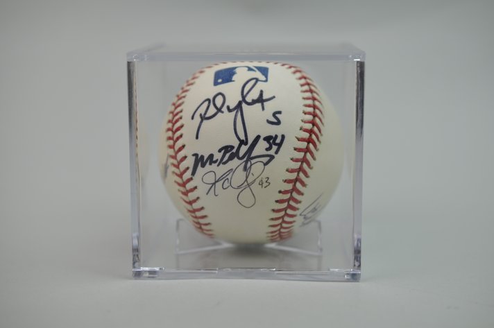 Robert Dickey & David Wright Signed Baseball