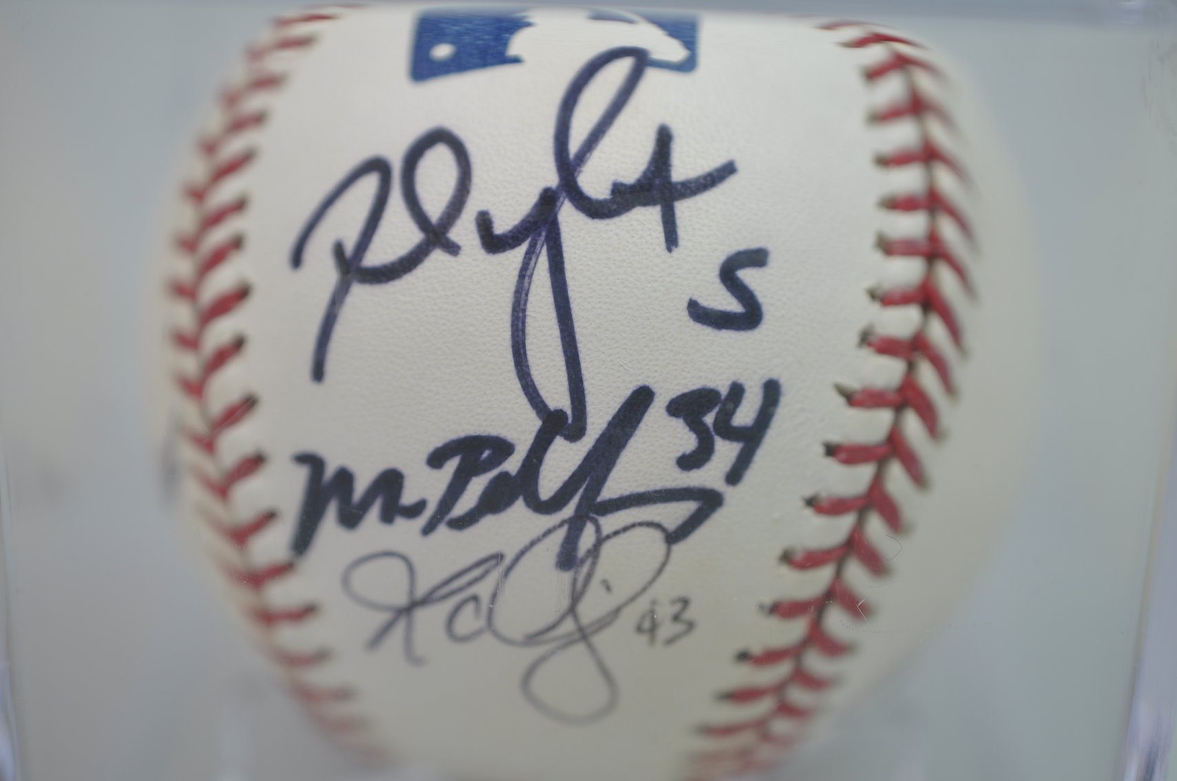 Robert Dickey & David Wright Signed Baseball