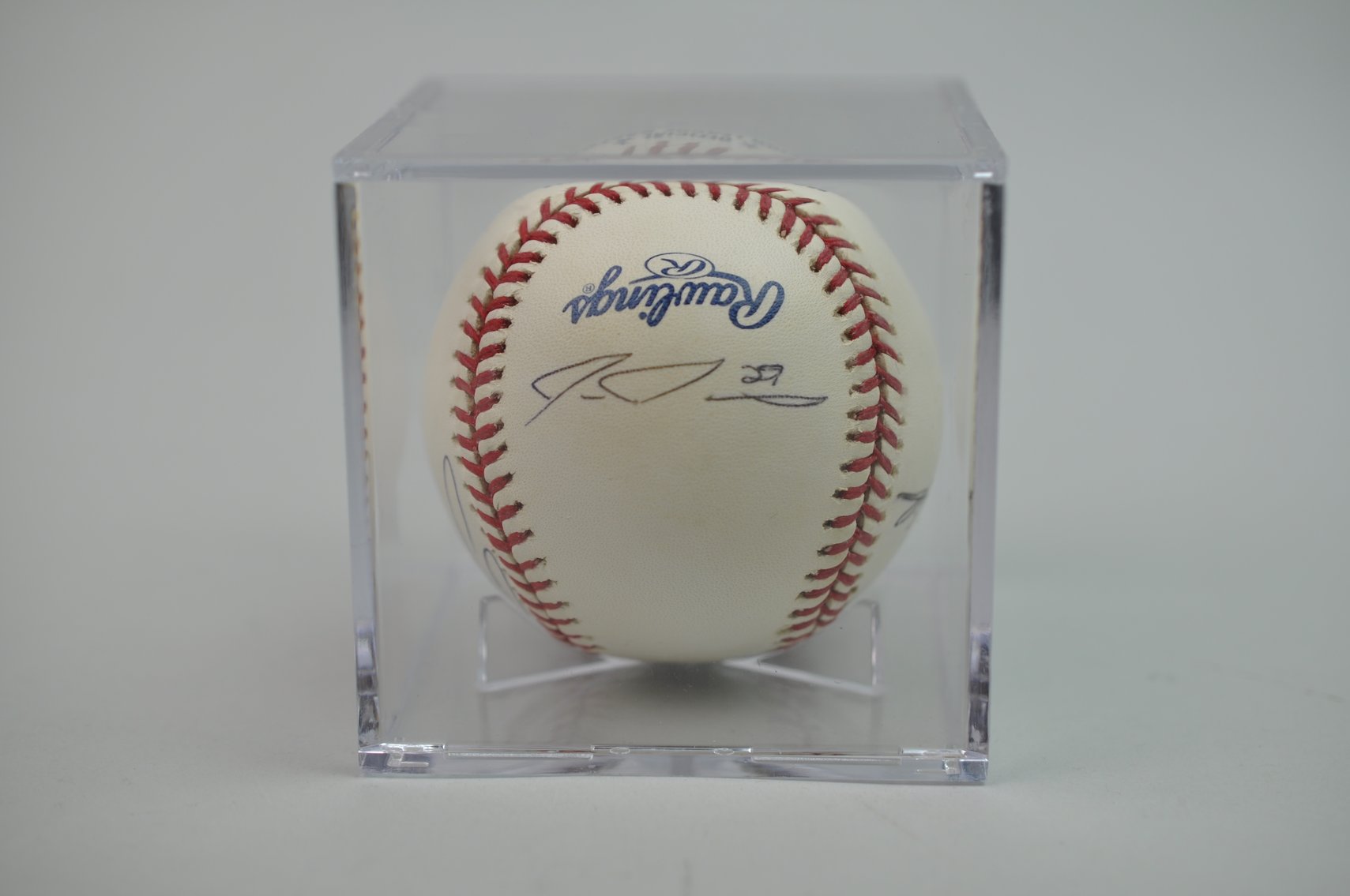 Robert Dickey & David Wright Signed Baseball