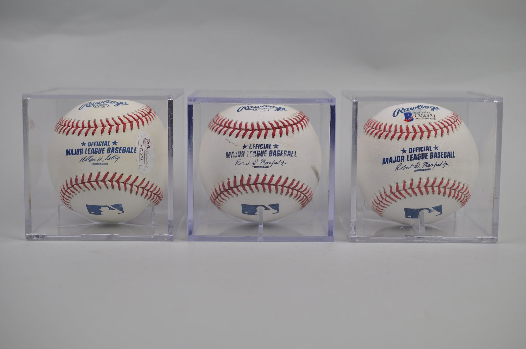 Baseballs Signed by Stars of the Stat Cast Era