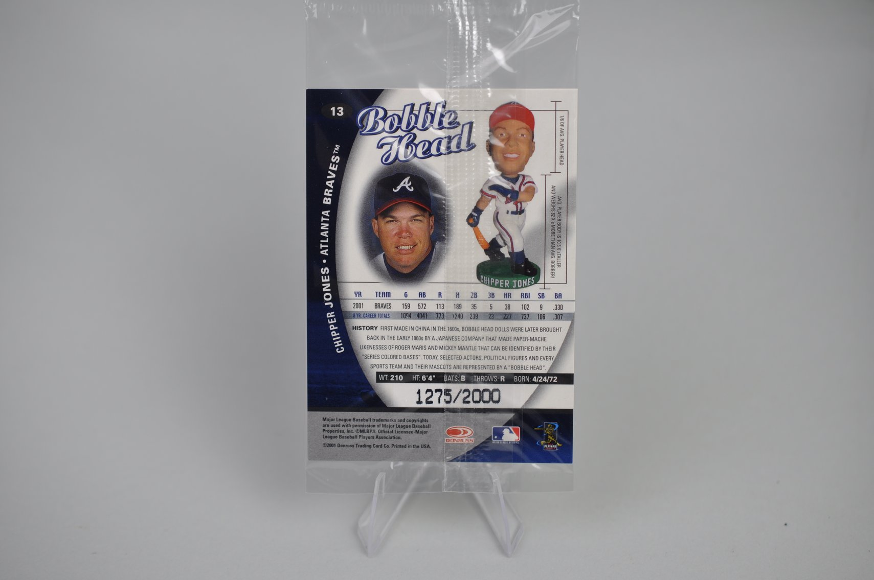 Chipper Jones Auto Photo & Ltd Bobblehead