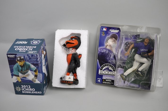 Baseball Bobbleheads and Action Figure