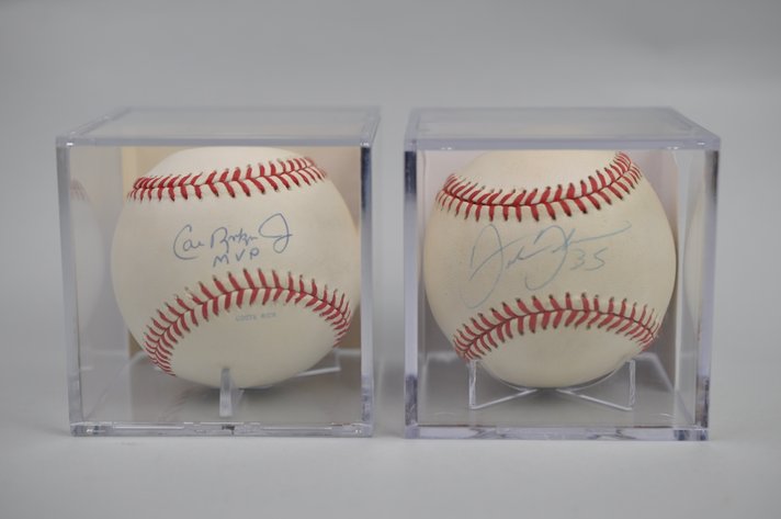 HOF Ripken & Thomas Inscribed Baseballs