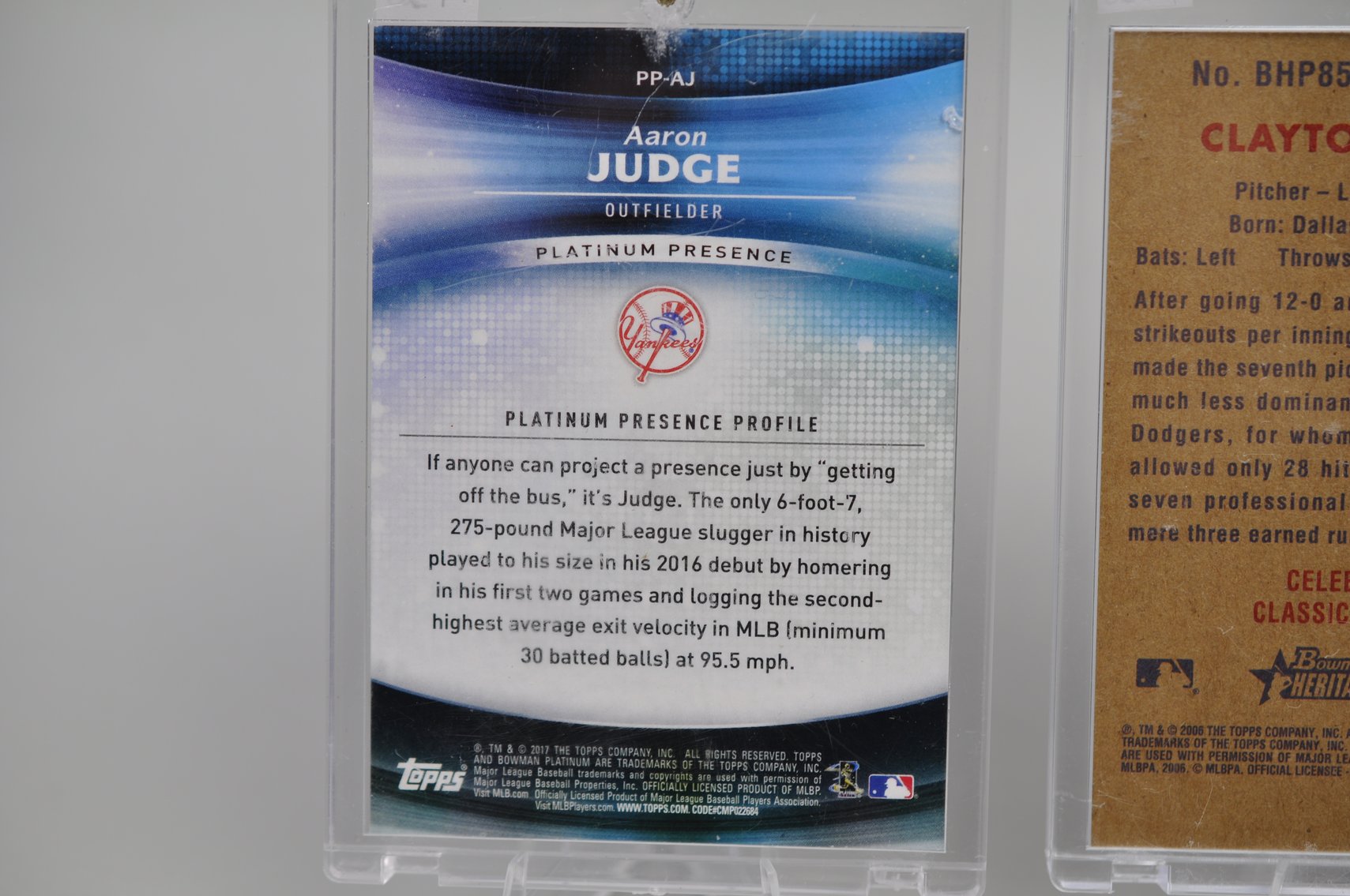 Judge, Kershaw & Cabrera Cards