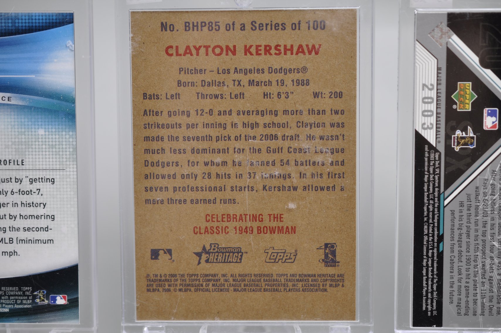 Judge, Kershaw & Cabrera Cards