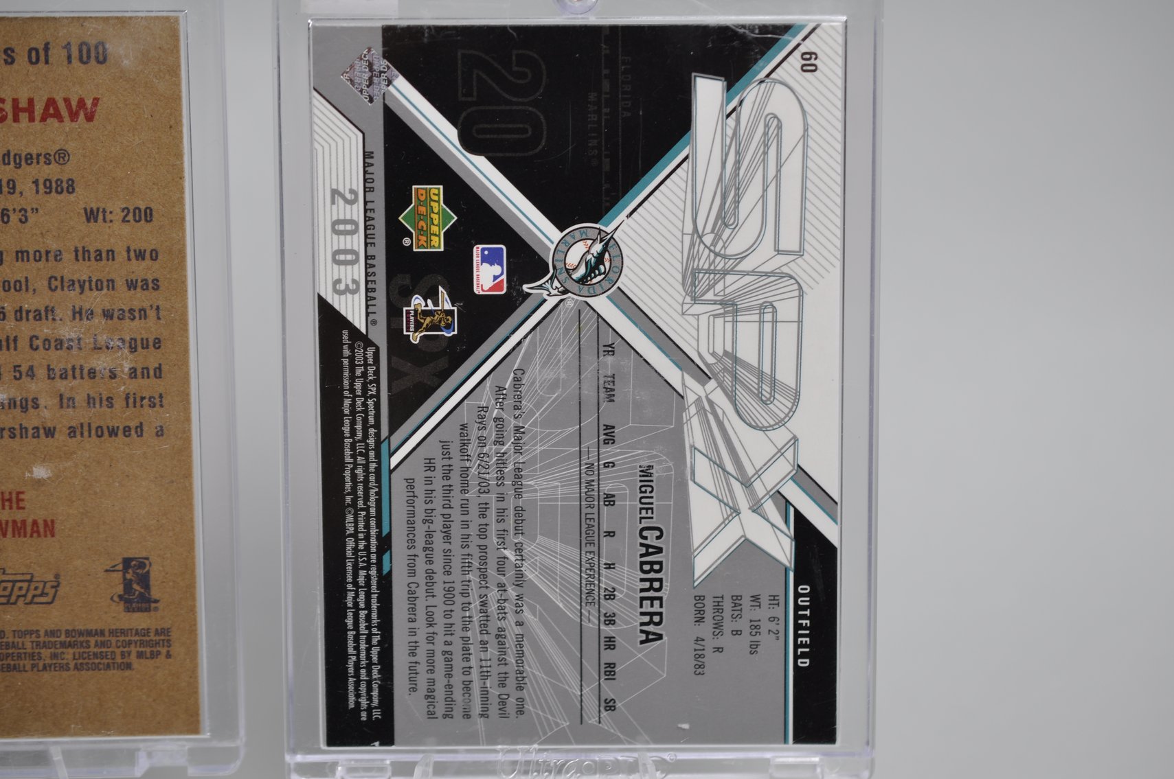 Judge, Kershaw & Cabrera Cards