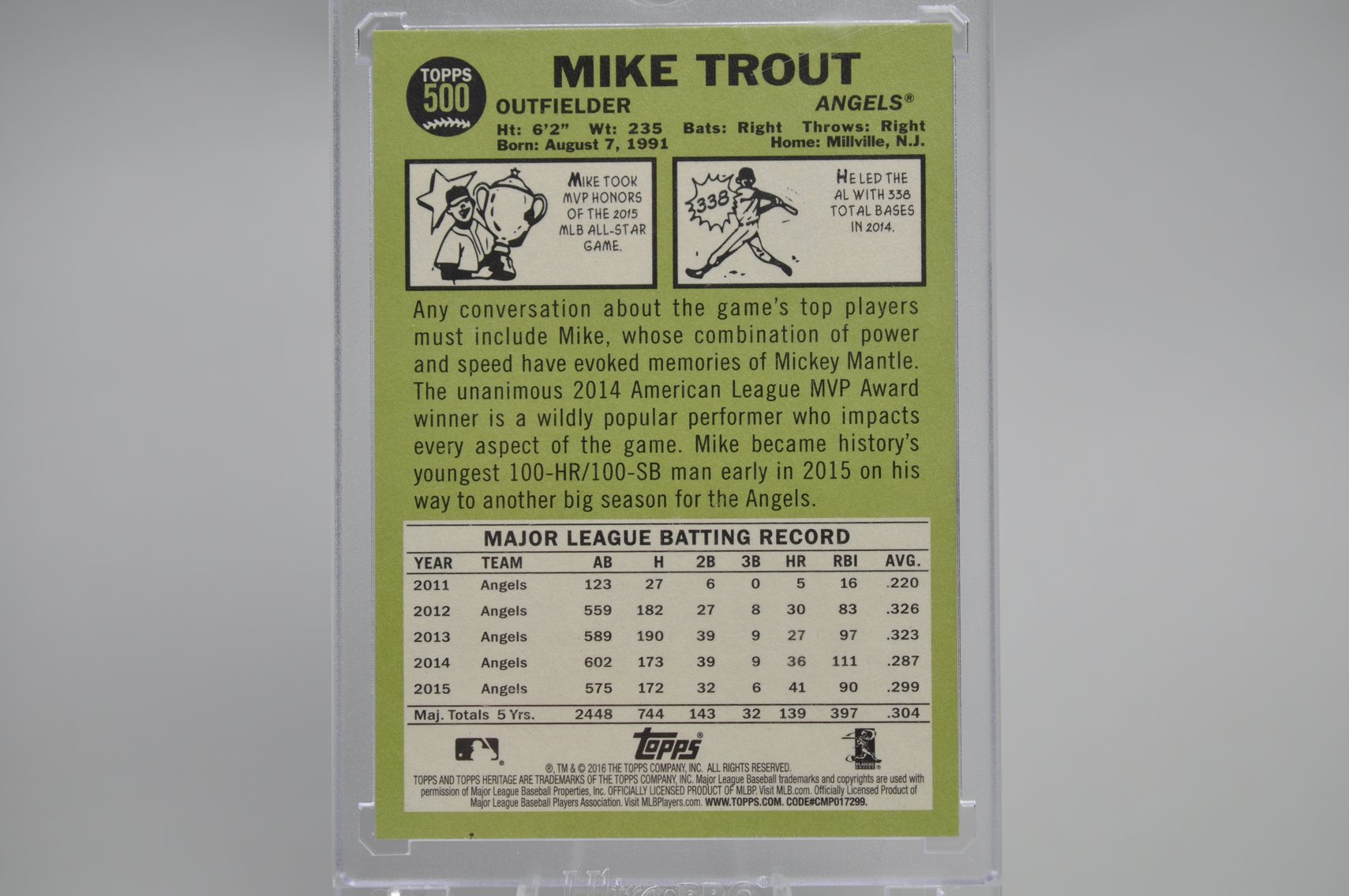 Trout and Harper Baseball Cards