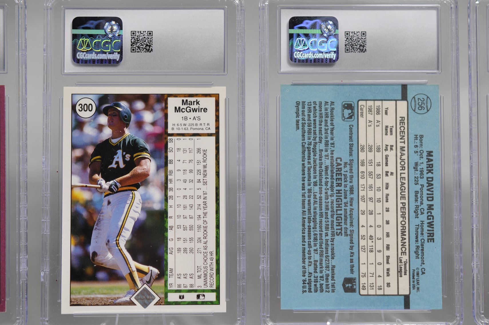 Mark McGwire Graded Cards