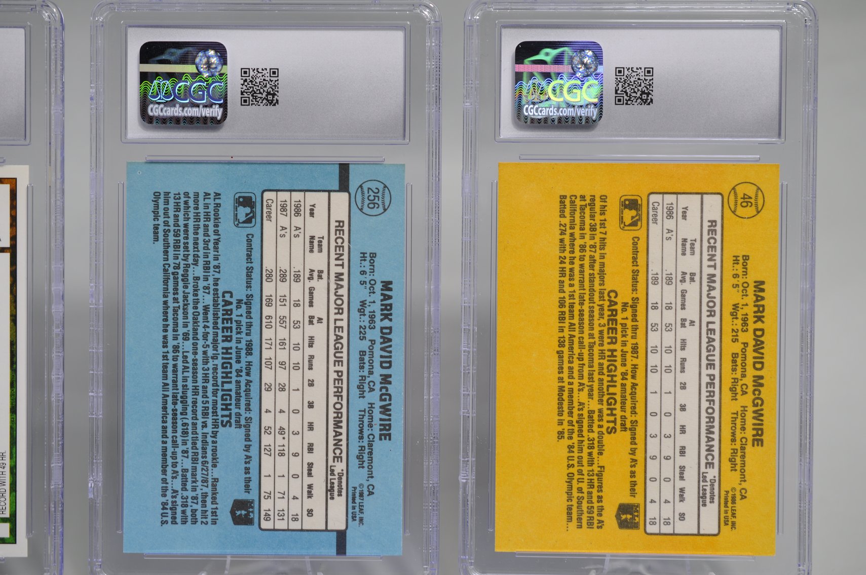 Mark McGwire Graded Cards