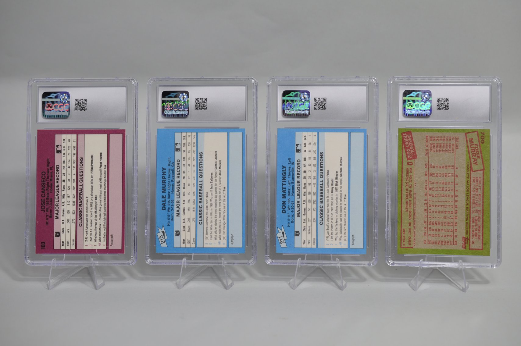 80's Players Graded Cards