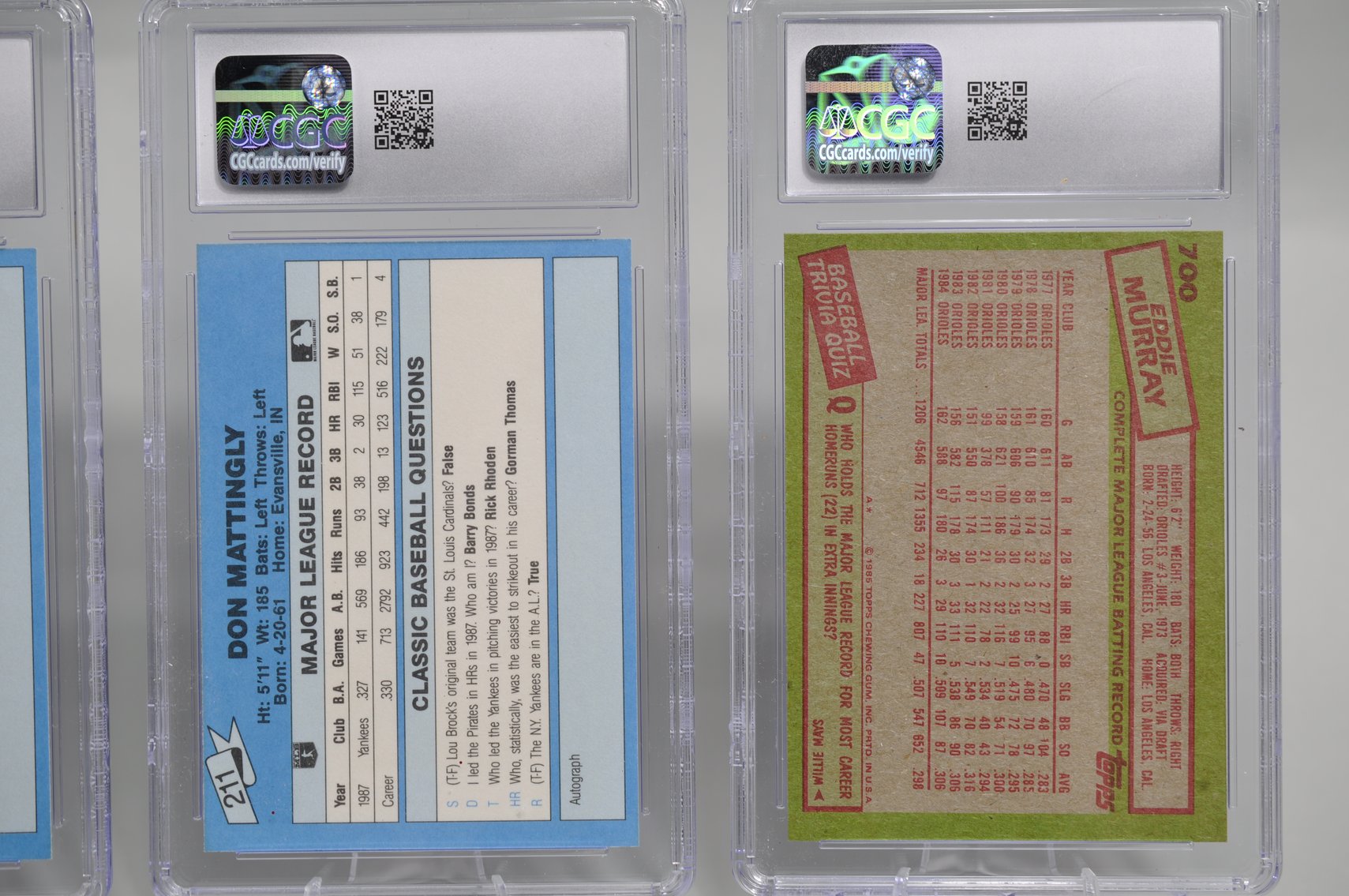 80's Players Graded Cards