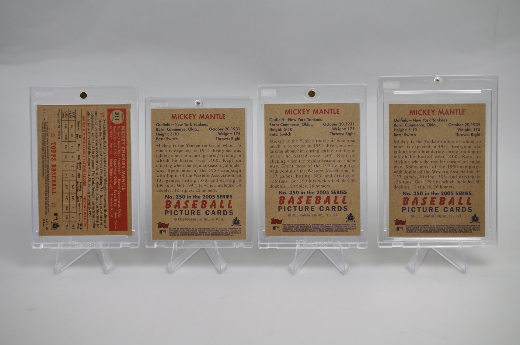 Mickey Mantle Baseball Card Assortment (Reprint)