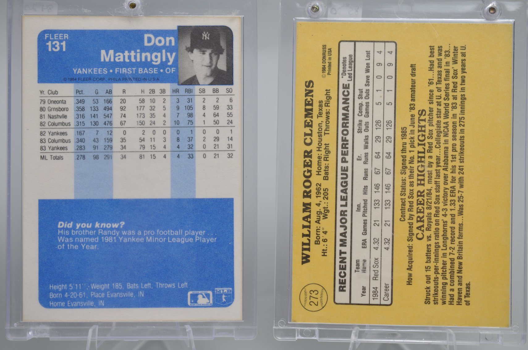 Early-Mid 80's Assortment Baseball Cards