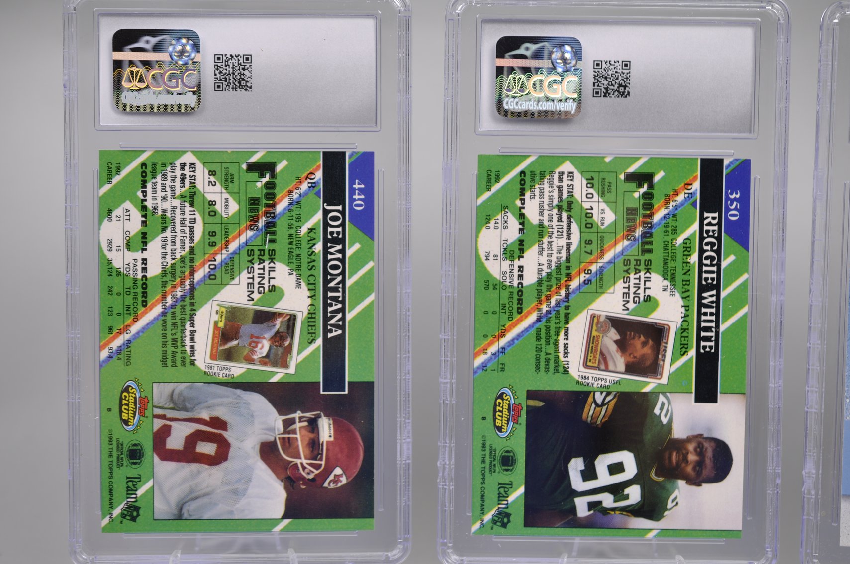 NFL Legends Graded Cards Collection
