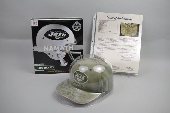 Joe Namoth Signed Hat and Unsigned Book