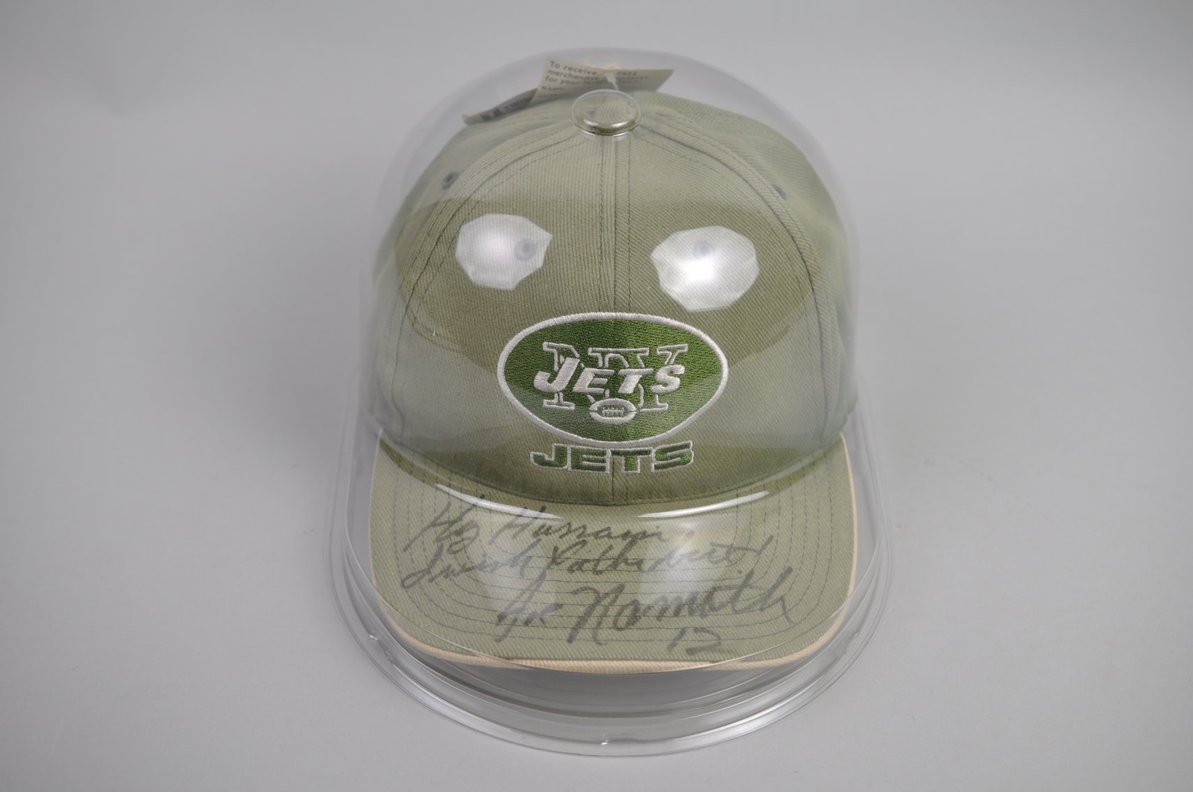 Joe Namoth Signed Hat and Unsigned Book
