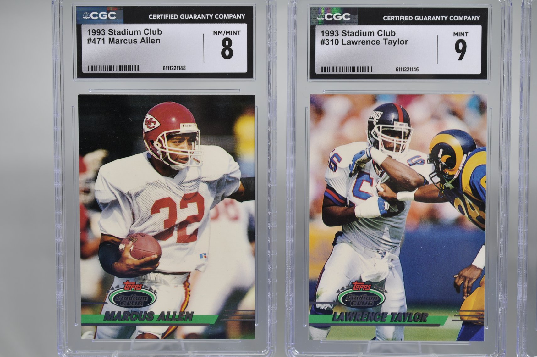 NFL Legends Graded Cards Collection