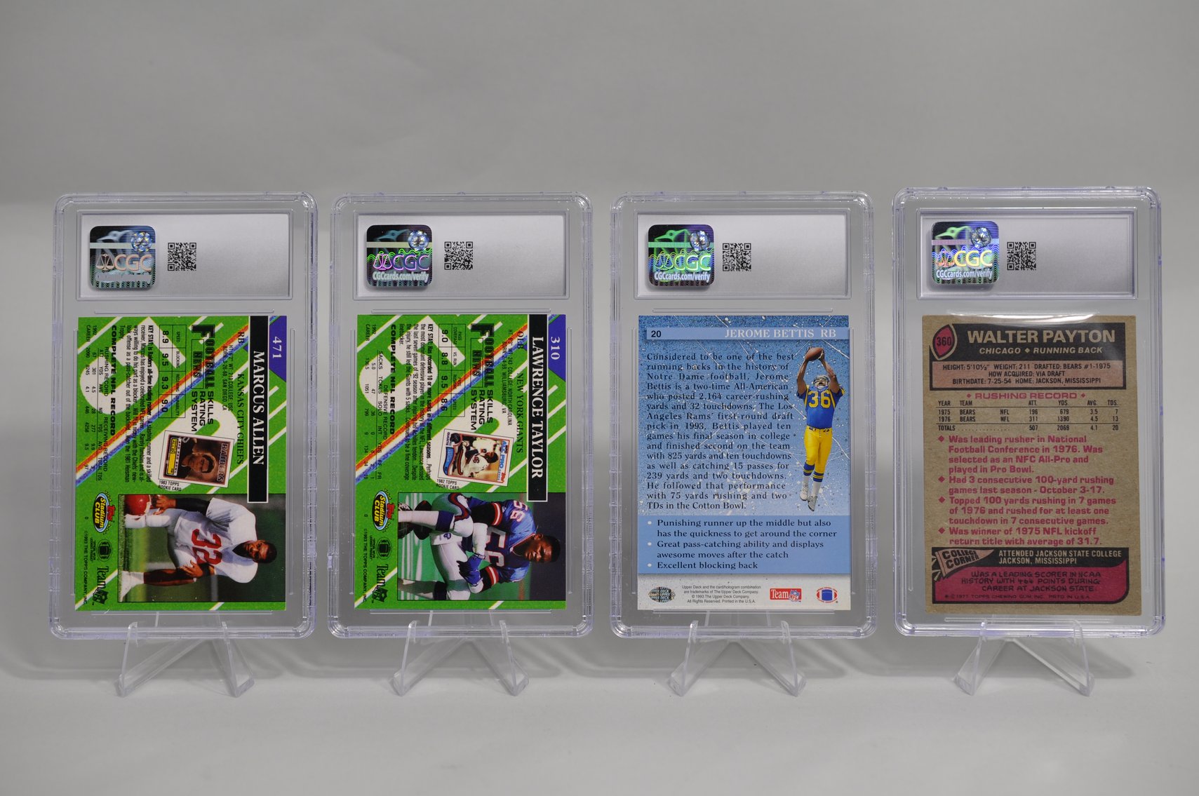 NFL Legends Graded Cards Collection