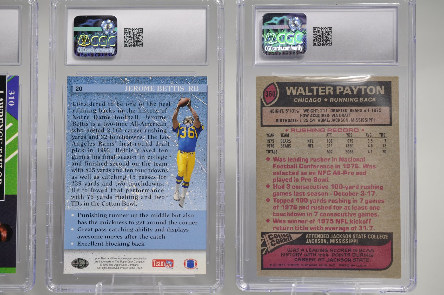 NFL Legends Graded Cards Collection