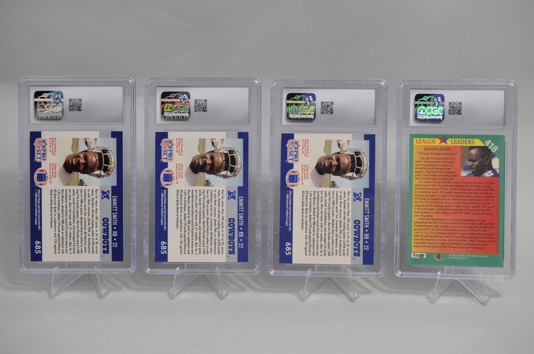 Emmit Smith Graded Cards Collection