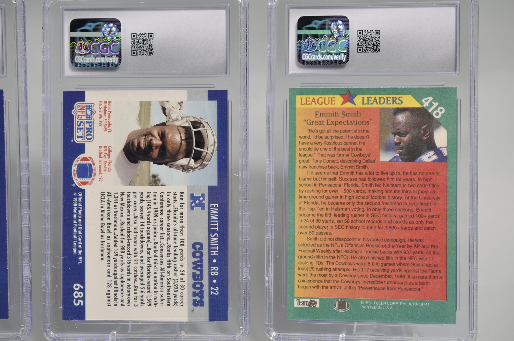 Emmit Smith Graded Cards Collection