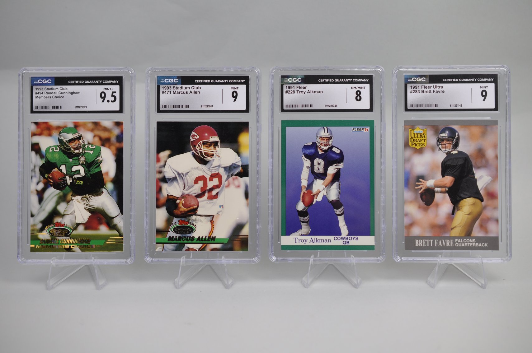 1990s NFL Legends Graded Cards Collection