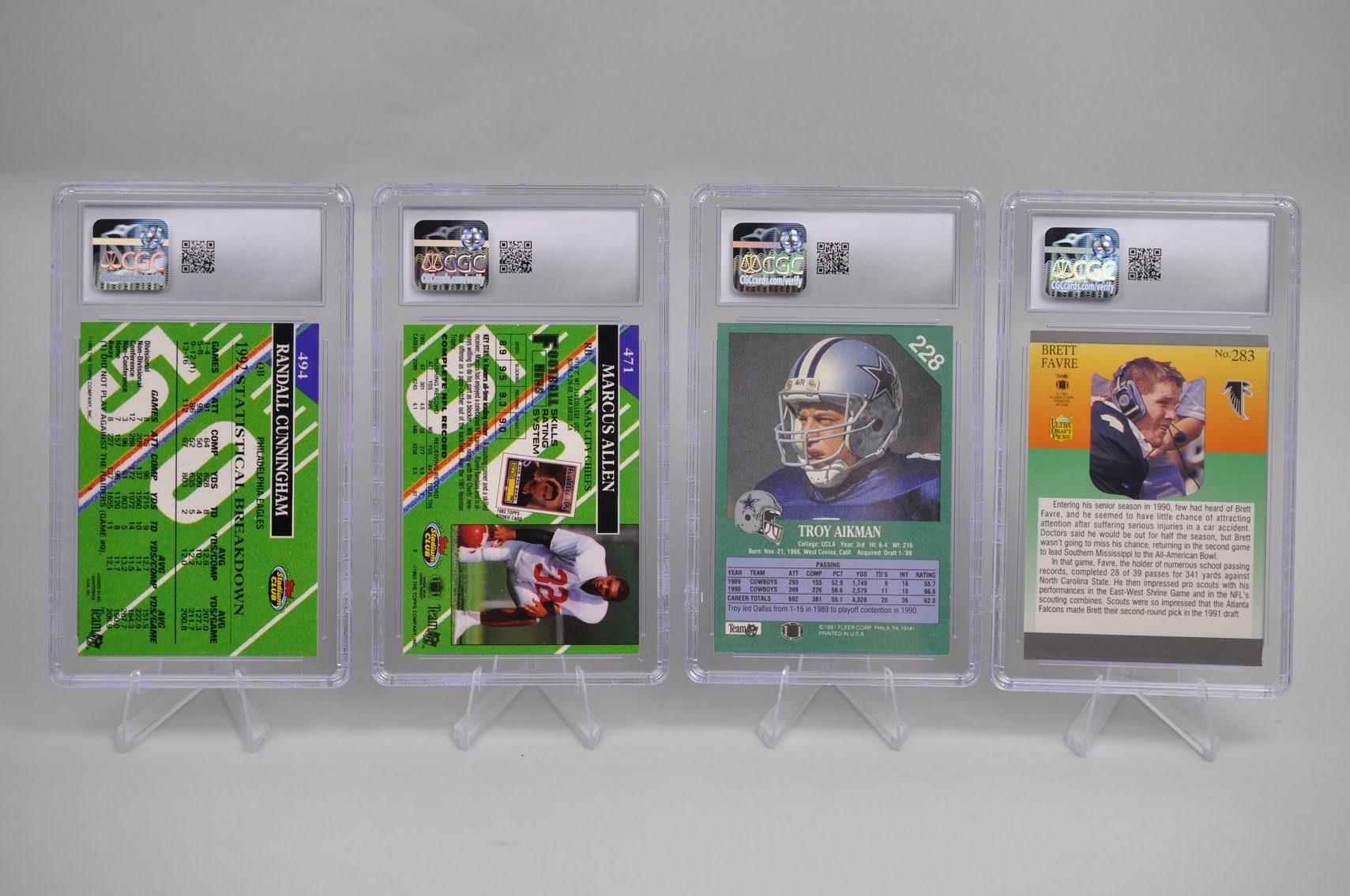 1990s NFL Legends Graded Cards Collection