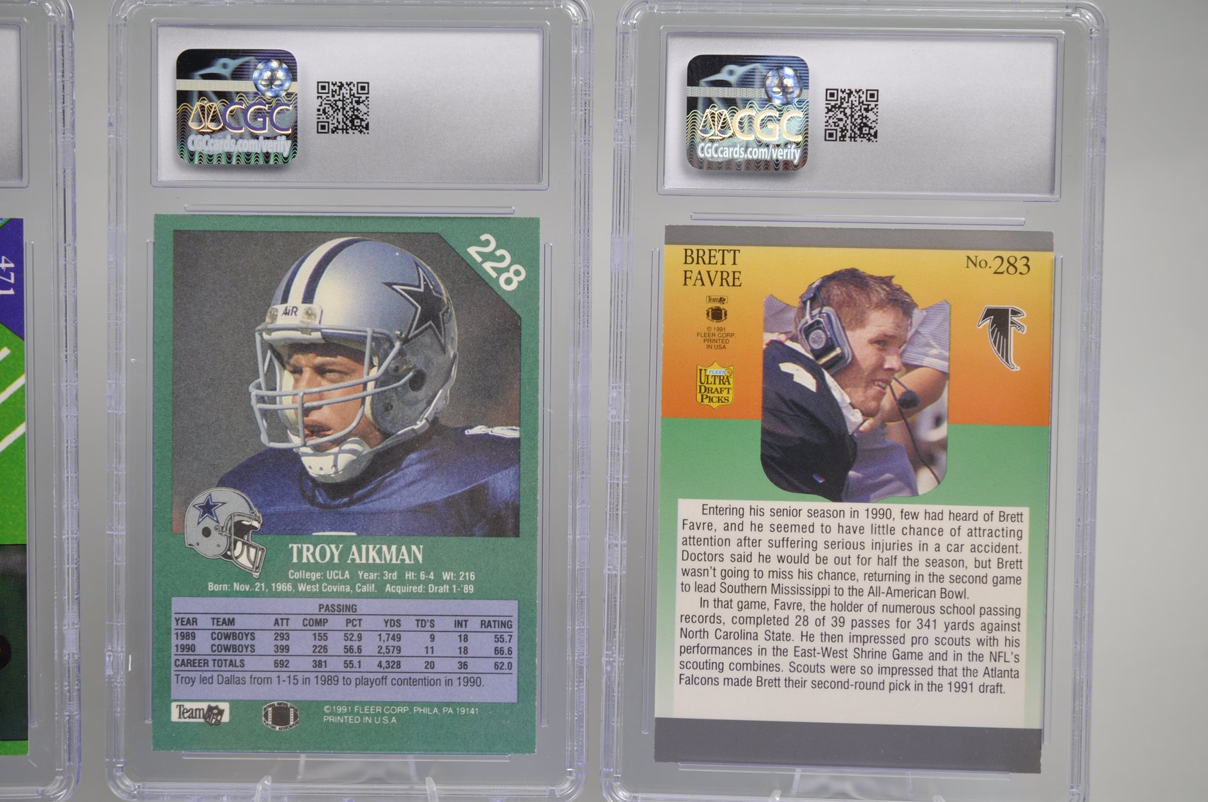 1990s NFL Legends Graded Cards Collection