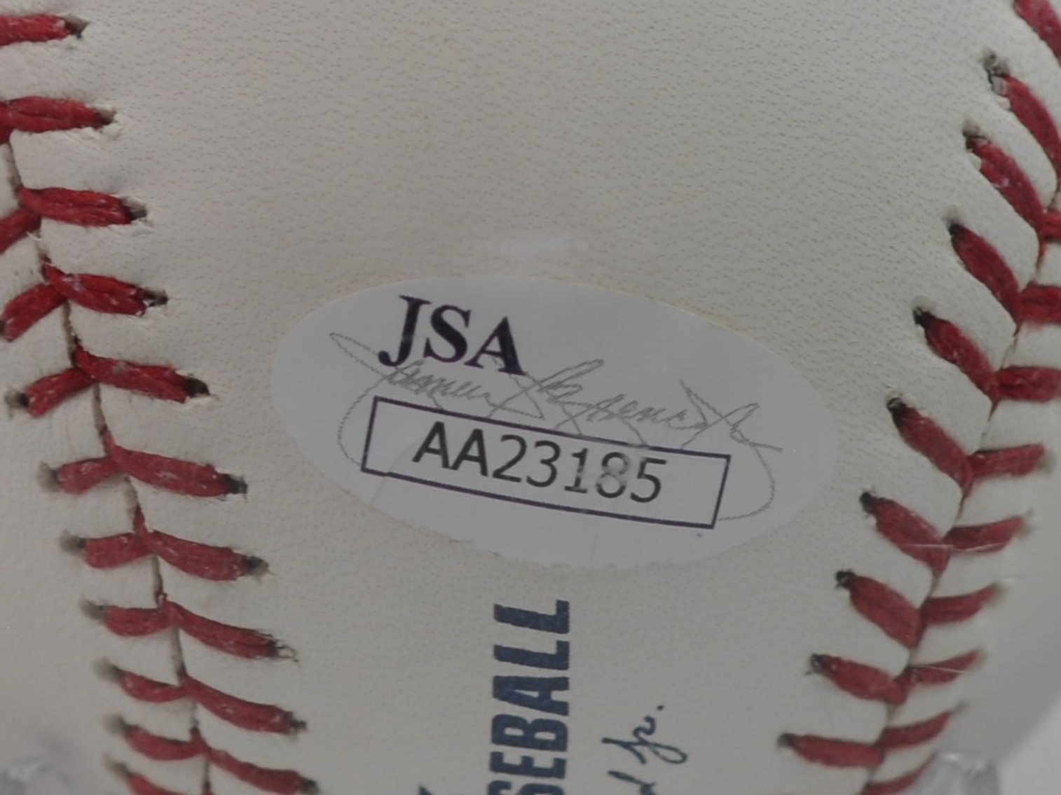 Edgar Martinez Baseball in Blue Ink