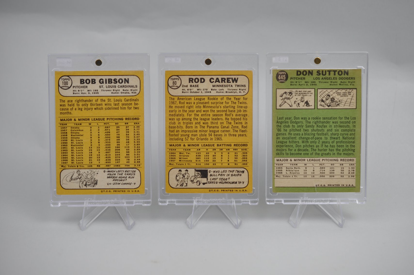 60's HOF Player Cards
