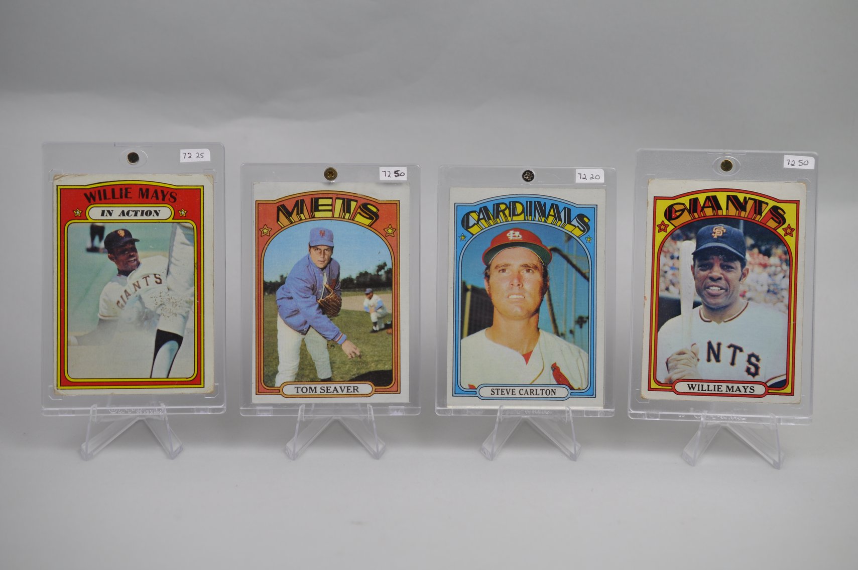 1972 Mays, Seaver, & Carlton Card Collection