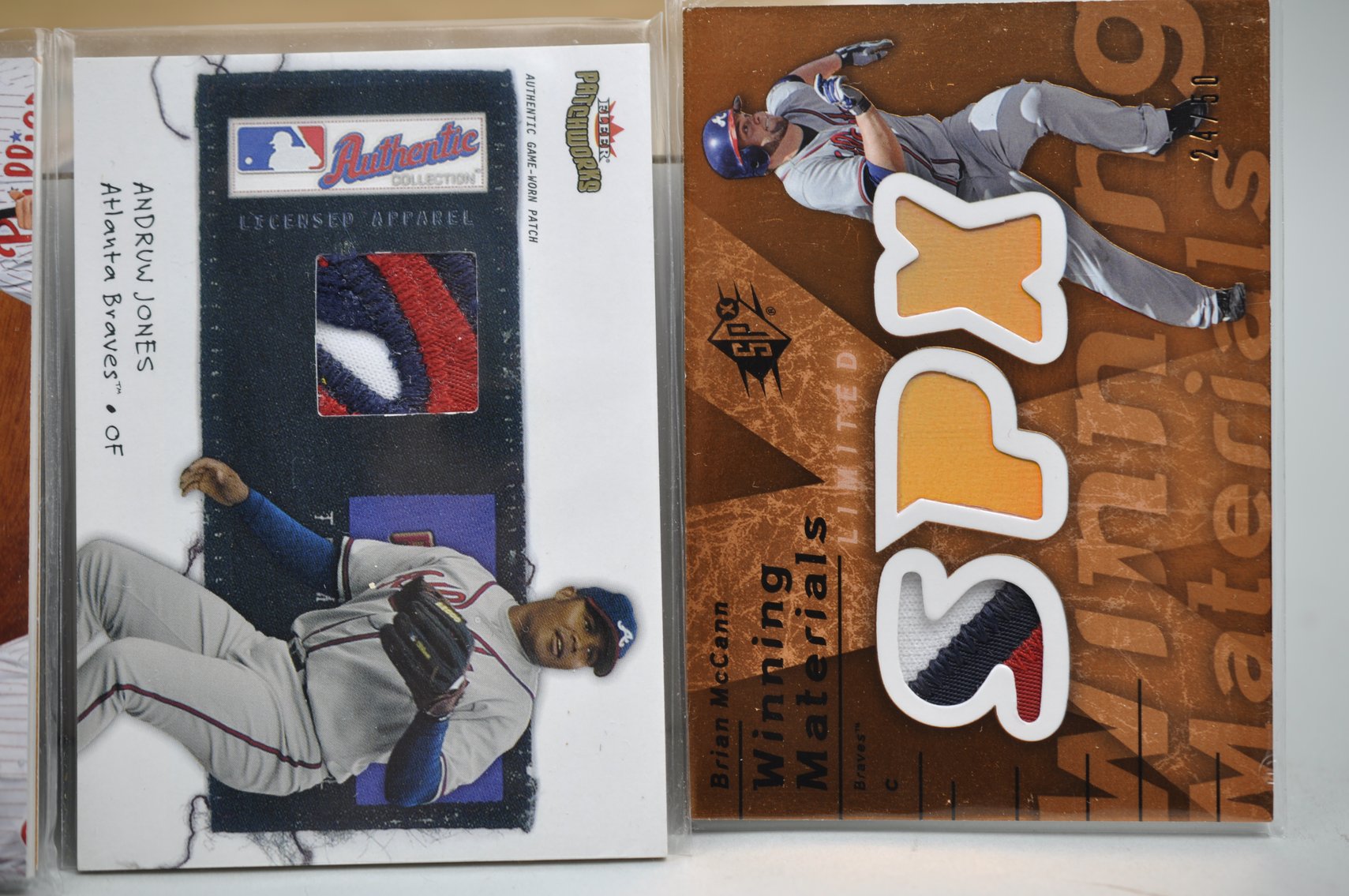 Box of Baseball Jersey, Bat, and Swatch Cards