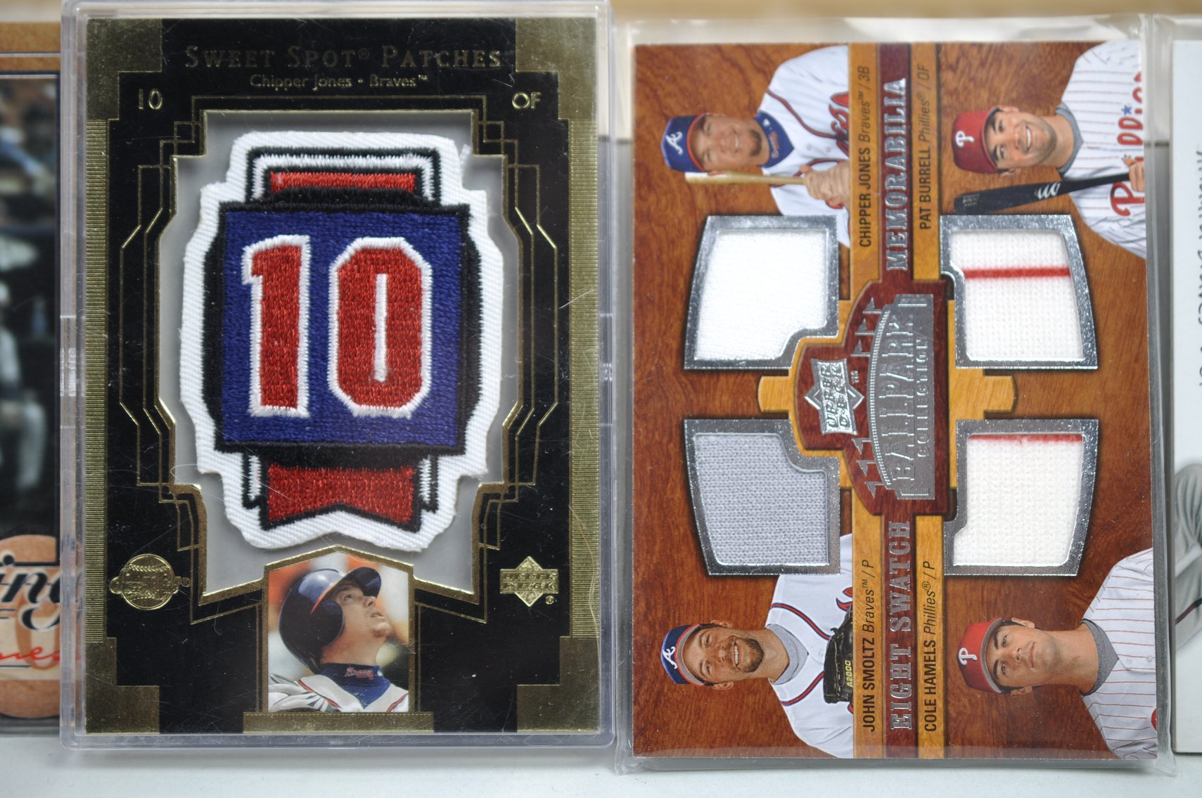 Box of Baseball Jersey, Bat, and Swatch Cards