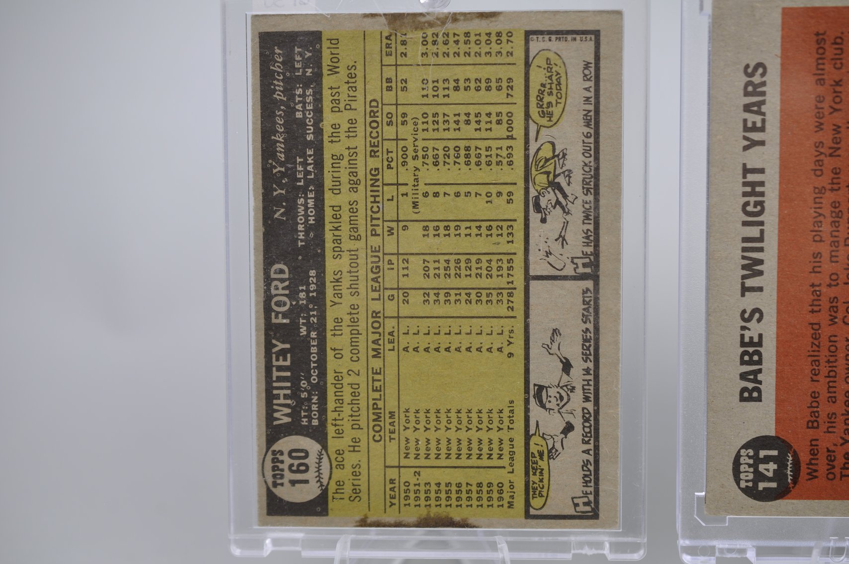 Ruth, Ford, & Robinson Early 60's Cards