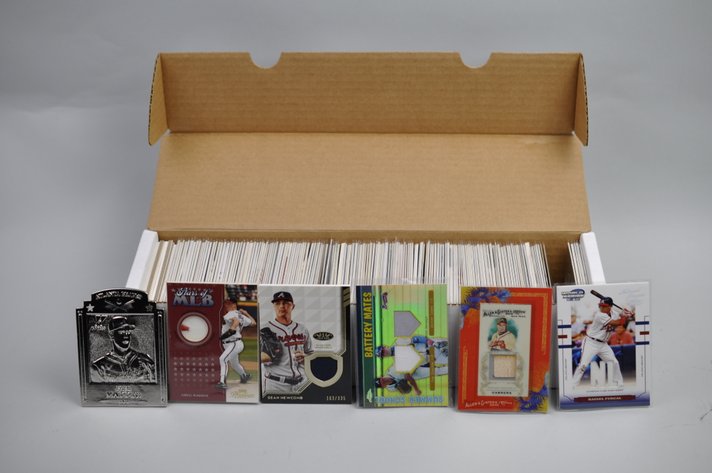 Box of Swatch Cards of the Greats in Baseball